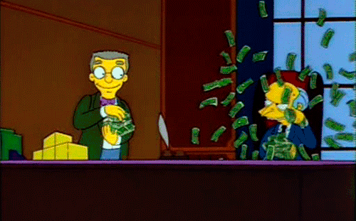 Los Simpsons lluvia de dinero